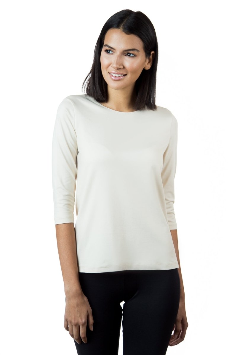 LIMITED COLORS: The Boxy 3/4 Sleeve Tee - A'NUE MIAMI - AB048 - AB048 - Long Sleeve