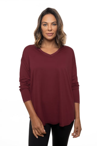 LIMITED COLORS: The One - Size - Fits - All V - Neck - A'NUE MIAMI - AB212 - AB212 - Long Sleeve