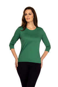 The Boxy 3/4 Sleeve Tee - A'NUE MIAMI - AB048 - AB048 - Long Sleeve